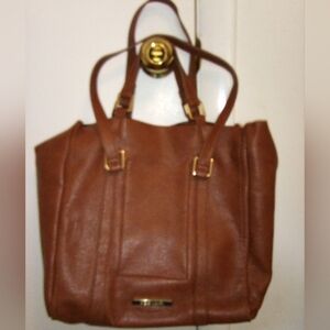 Steve Madden shoulder tote brown pebbled leather